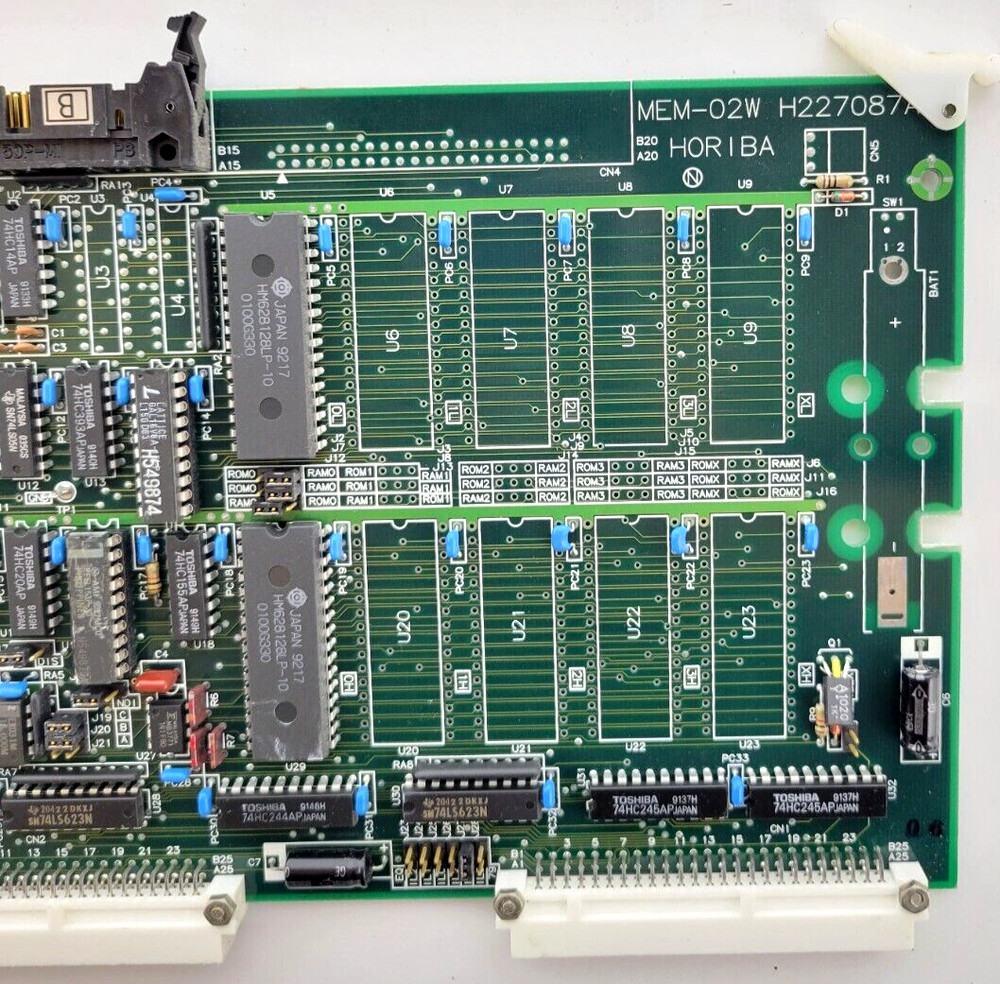 HORIBA H227087A CONTROL PCB CONTROLLER BOARD MEM-O2W USED.