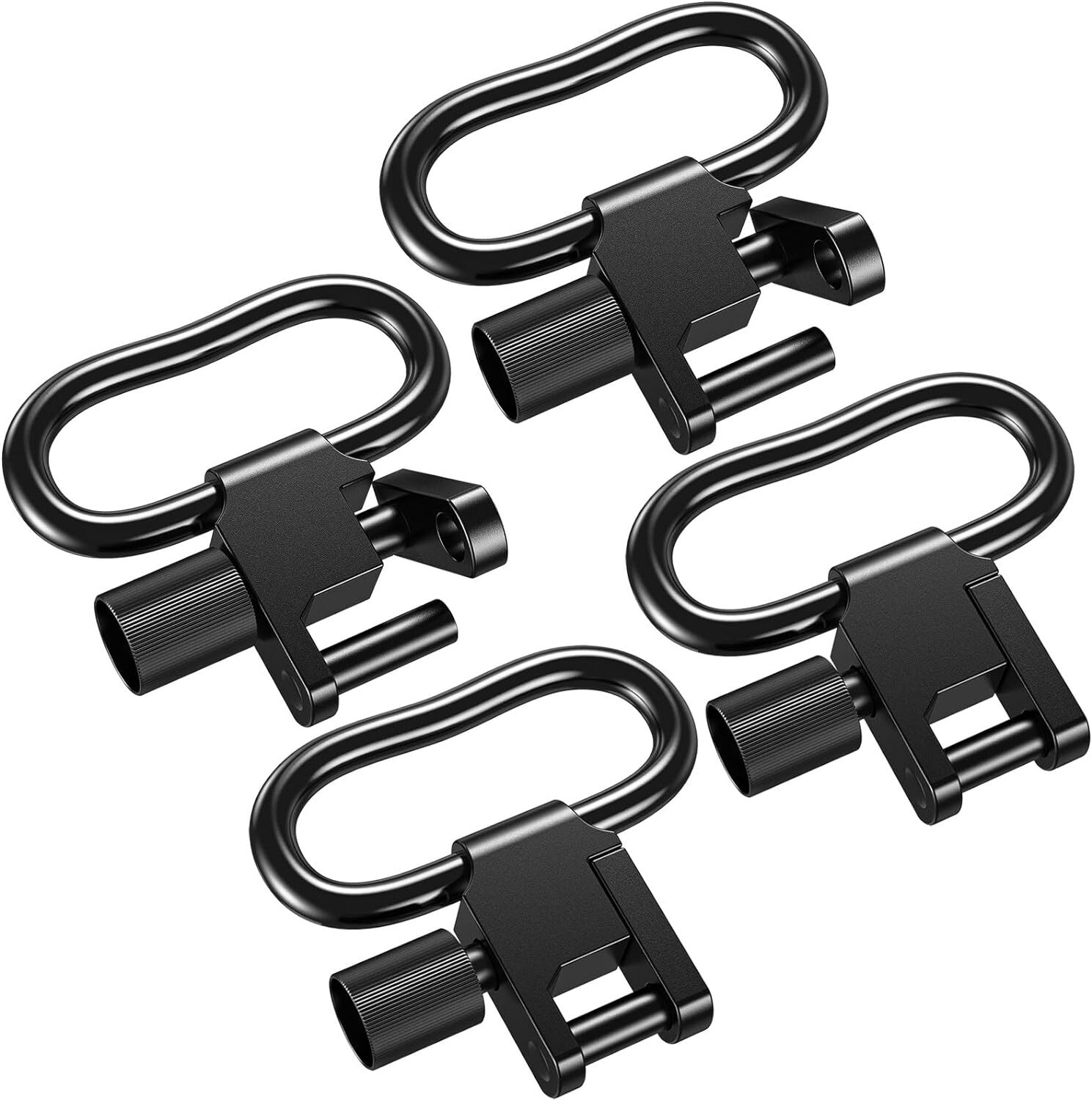 2/4PCS Rifle Gun Sling Swivels Quick Detach Heavy Duty Steel Swivel Set 1"/1.25"