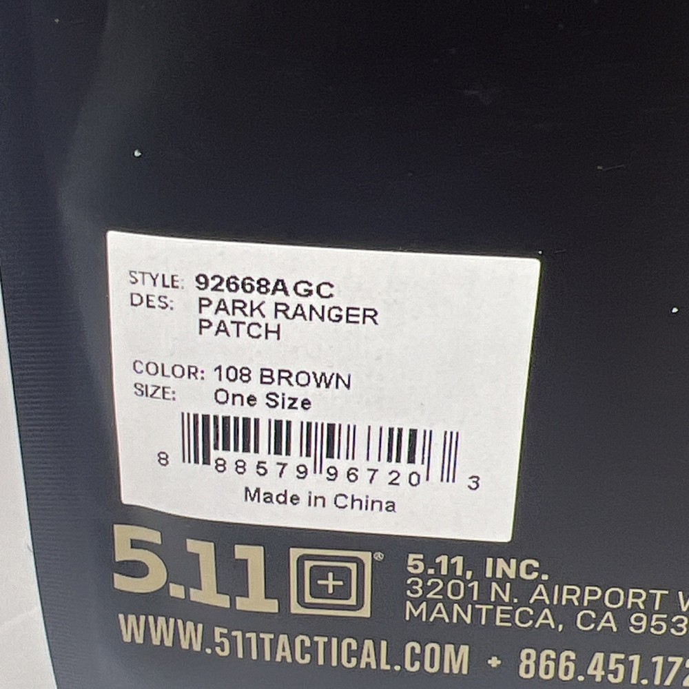 5.11 Tactical Park Ranger Patch Skull Snake Axe