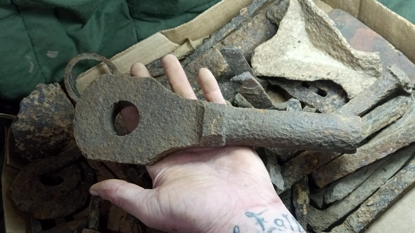 Dug civil war 30 lbs lot of Iron relics from Fort Backcreek Hedgesville WV relic