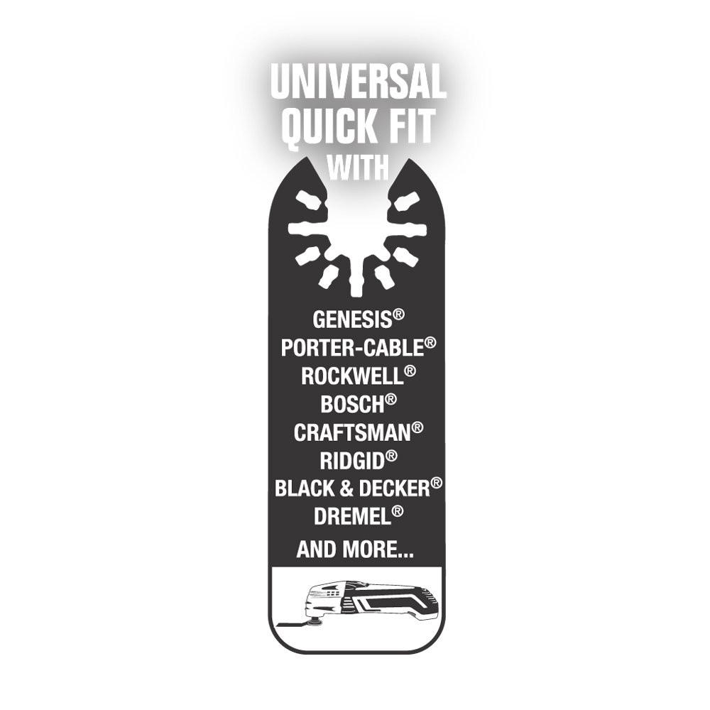Genesis GAMT613 Universal Quick-Fit 3" Tapered Sealant Cutting Solid Black