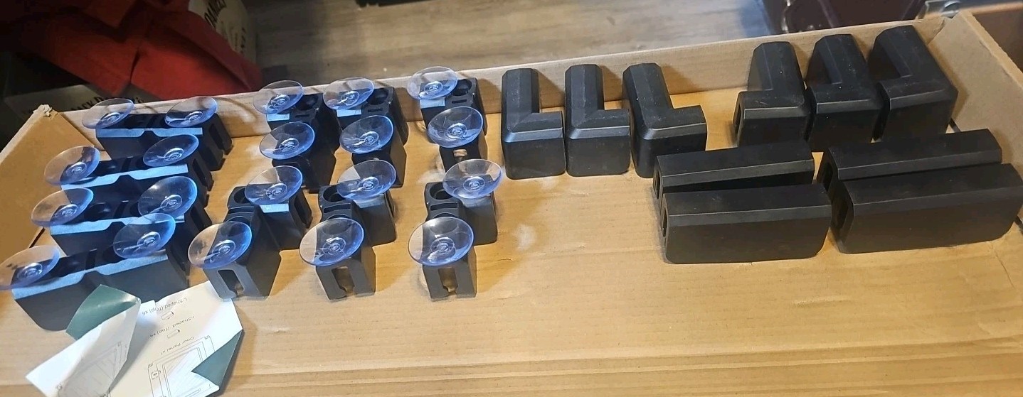 FXW Auraspace~14 PACK~35” Clear Acrylic Dog Playpen PCS Indoor Pet Pen Black~NEW