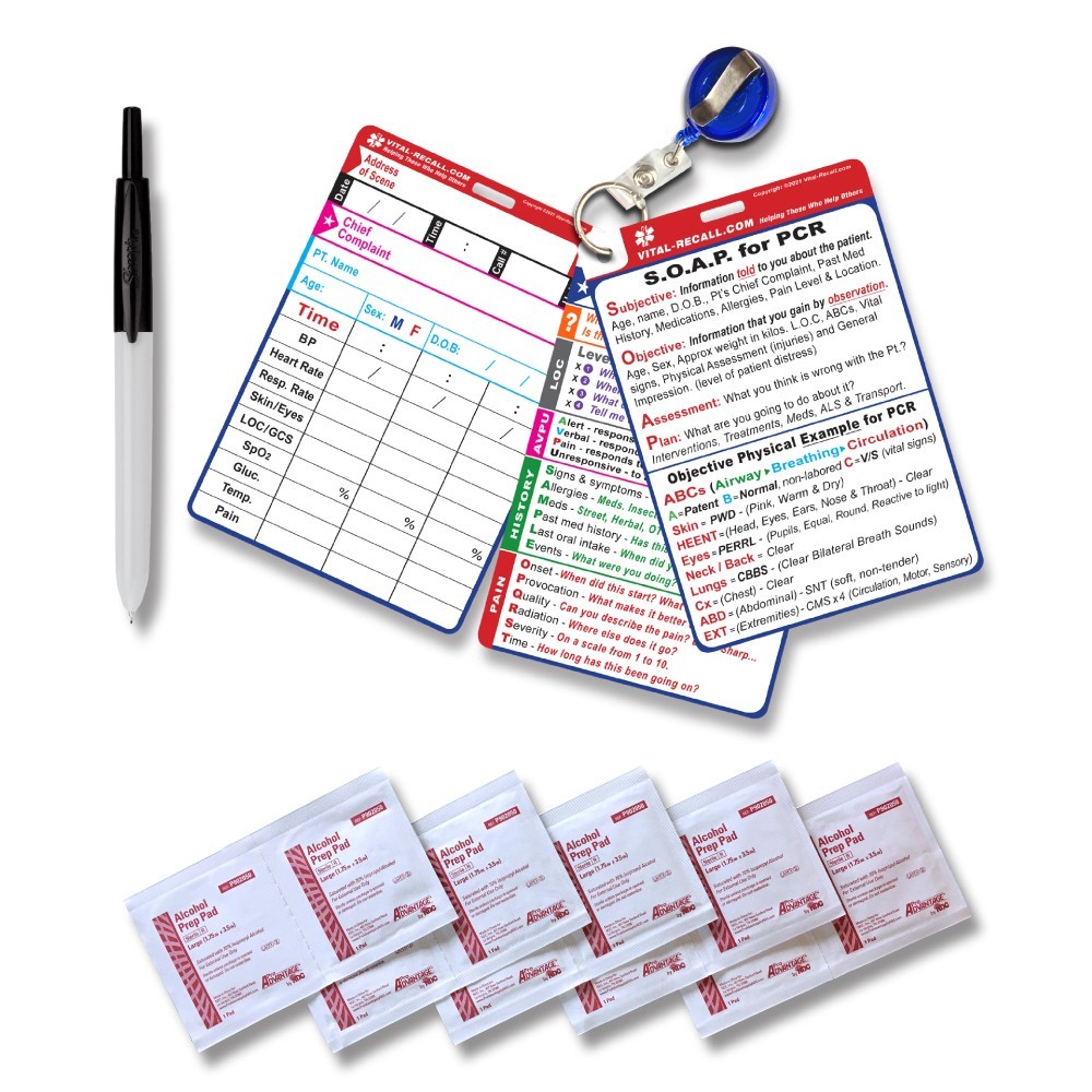 EMT Compact Triple Pocket Package - The Ultimate Reference Card System