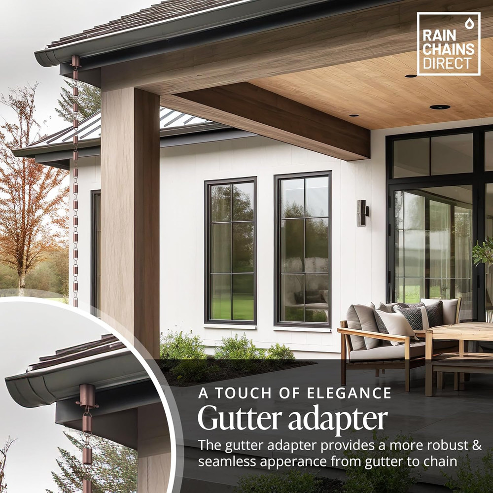 - Rain Chain Gutter Adapter/Installer in Pure Copper