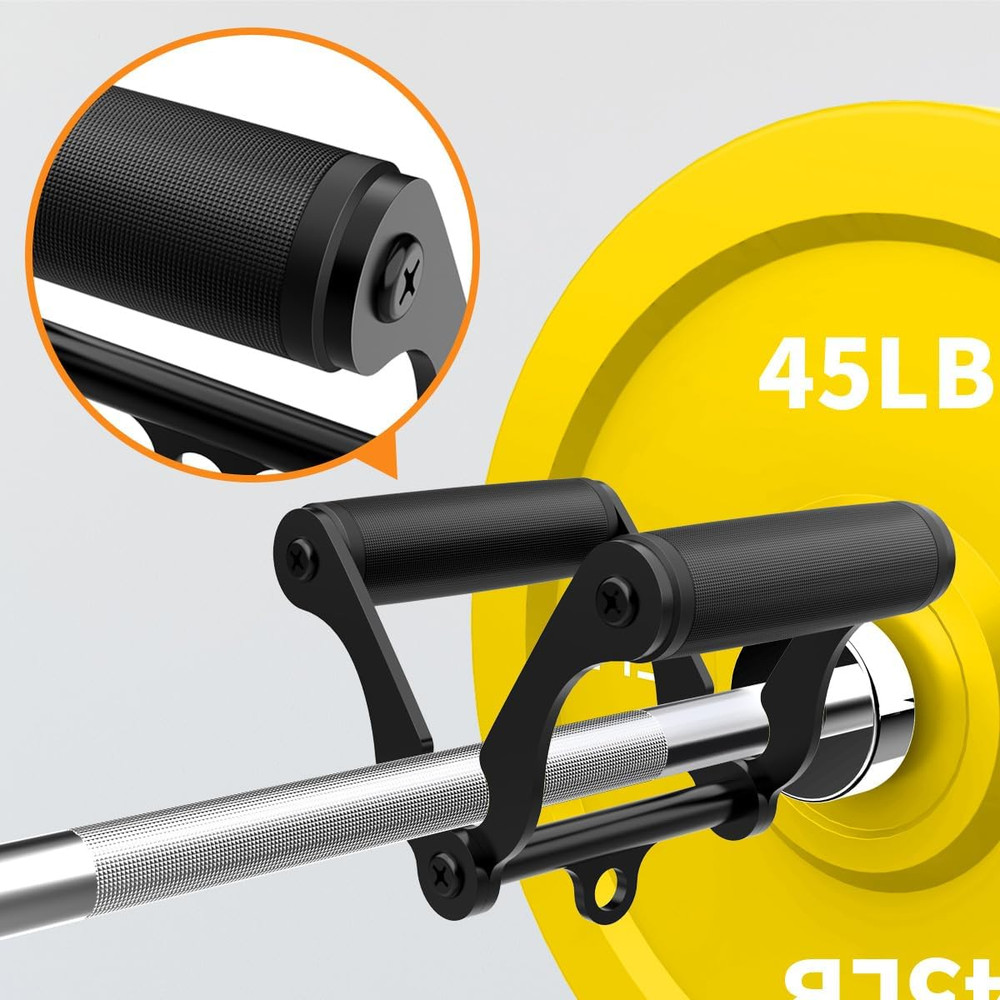 V Bar T-Bar Row Landmine Handle Attachment for Barbell Bars, Solid Mine Double D