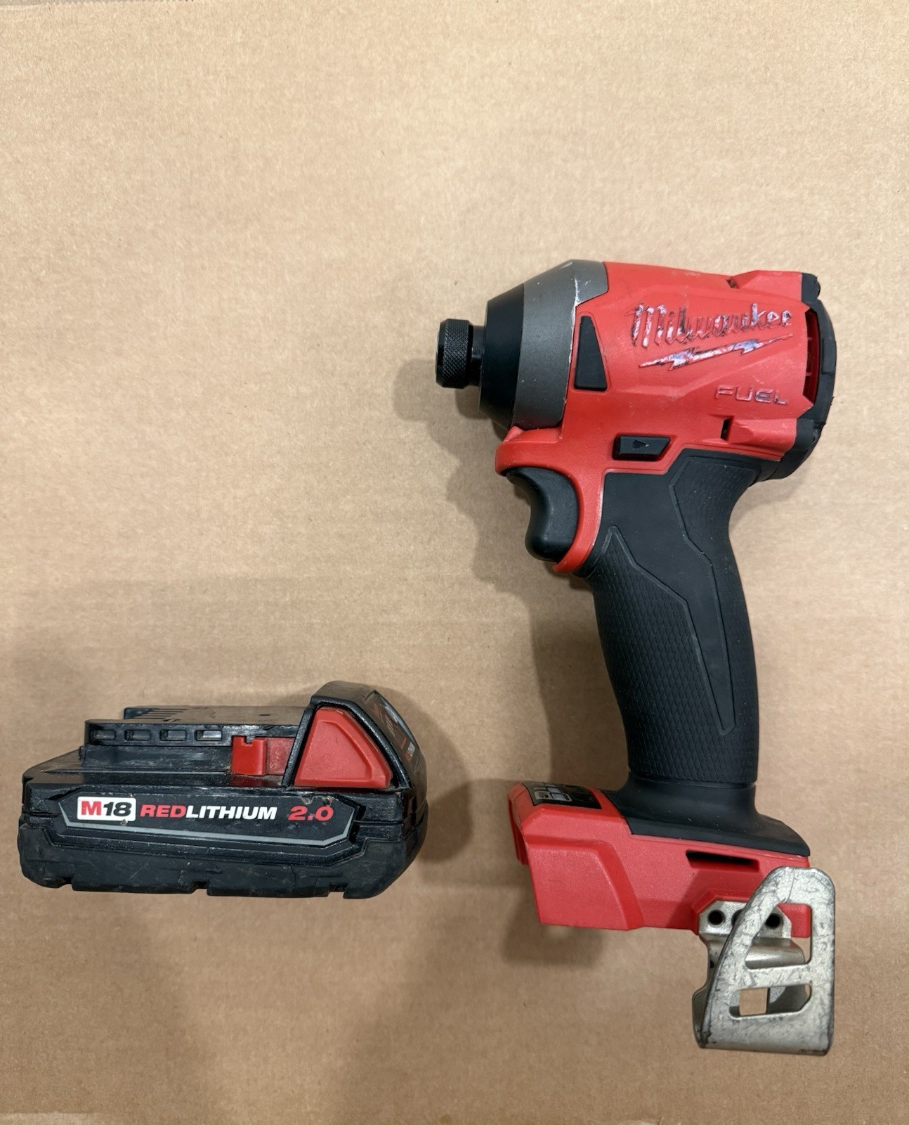 Milwaukee 2853-20 M18 Fuel 1/4" Hex Impact Driver w/CP 2.0ah 18V Battery