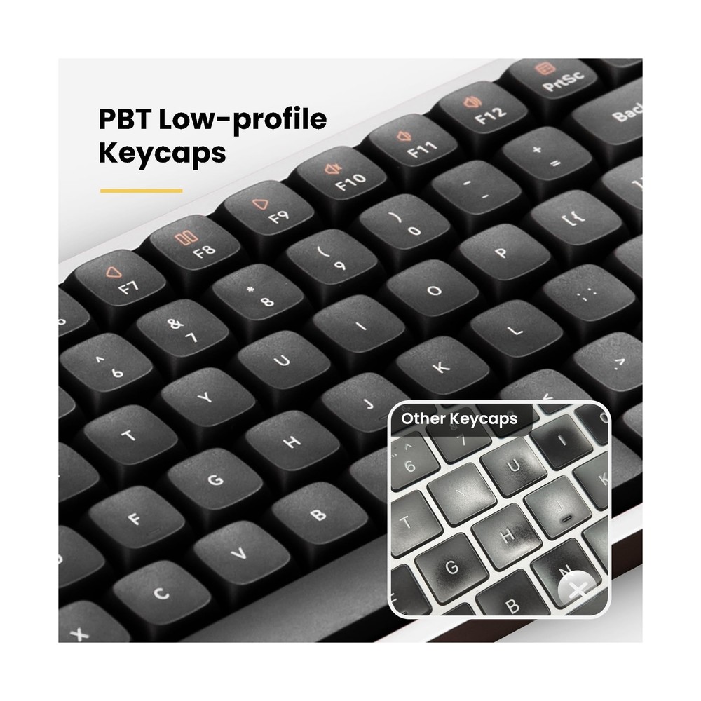 LOFREE Flow84 Low Profile Mechanical Keyboard, 75 Percent Rechargeable Wirele...