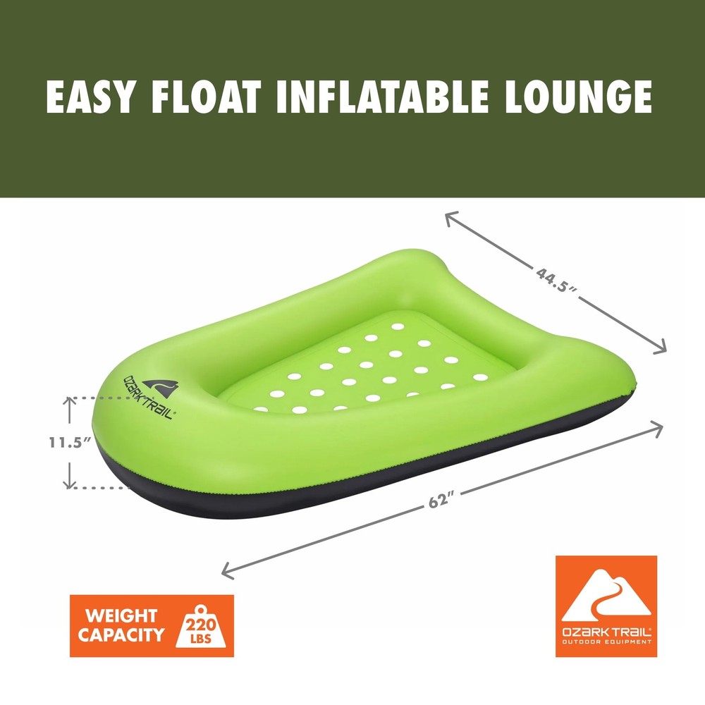 Easy Float Inflatable Lounge, Green