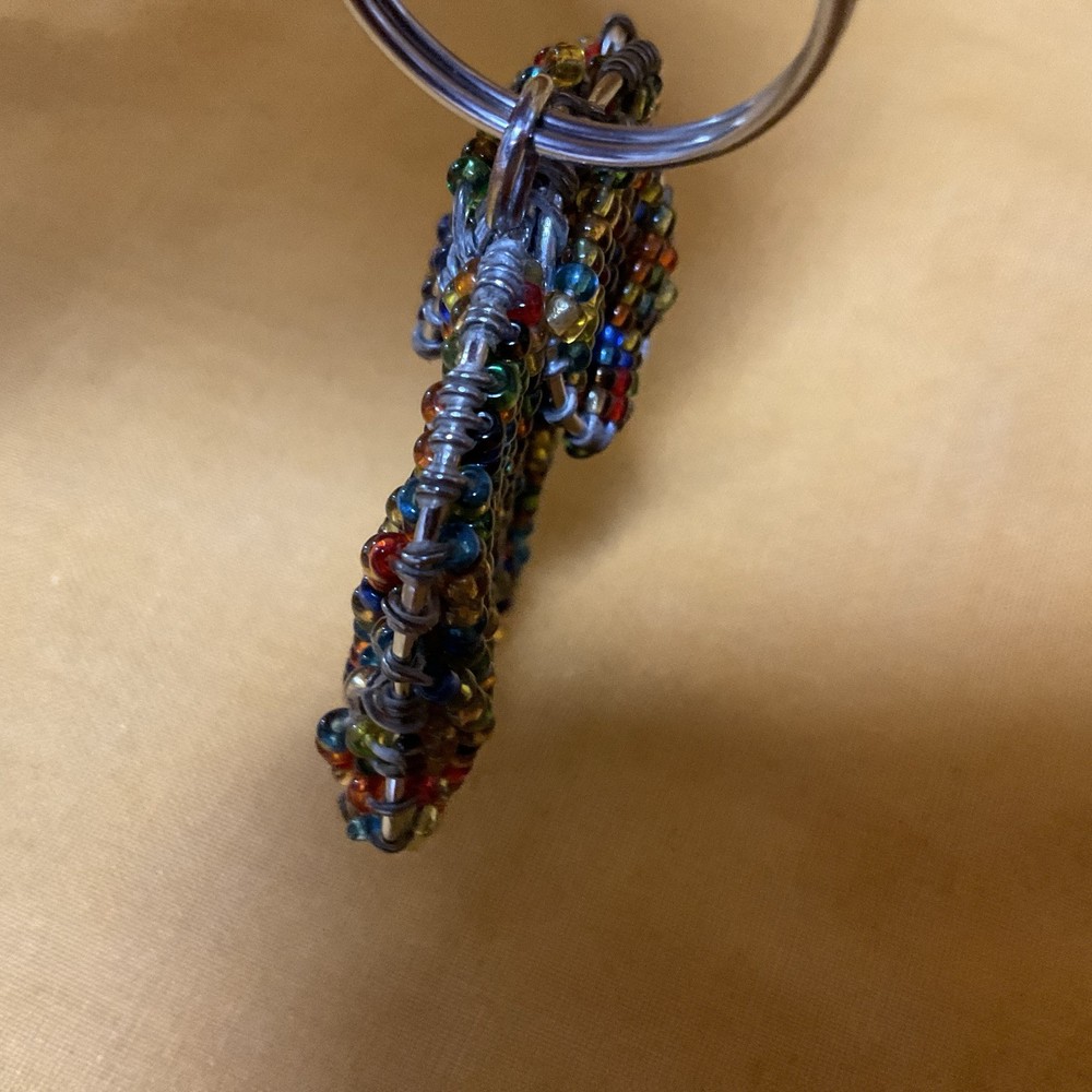 Seed Bead Elephant Key Chain (709)