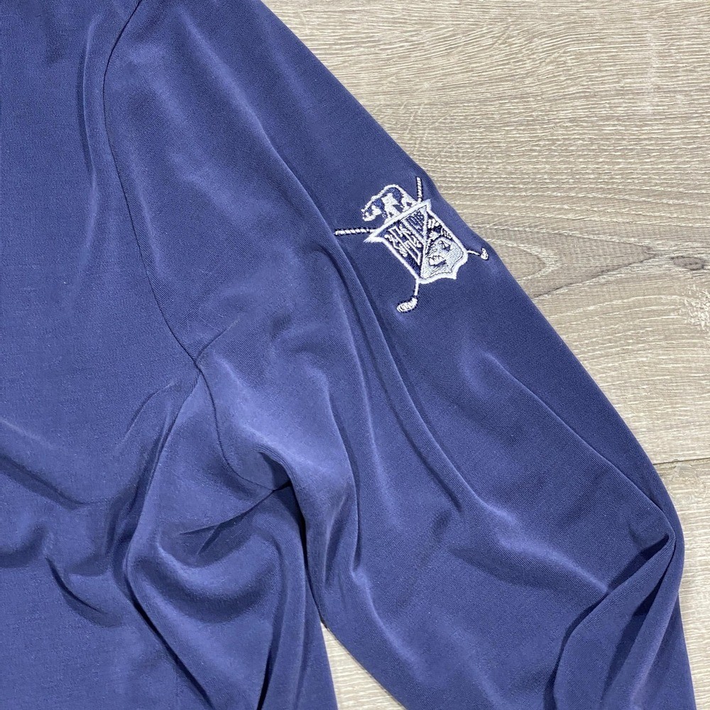 KJUS Pullover Mens Medium Blue Kallen Quarter Zip Golf Performance Shirt Layer