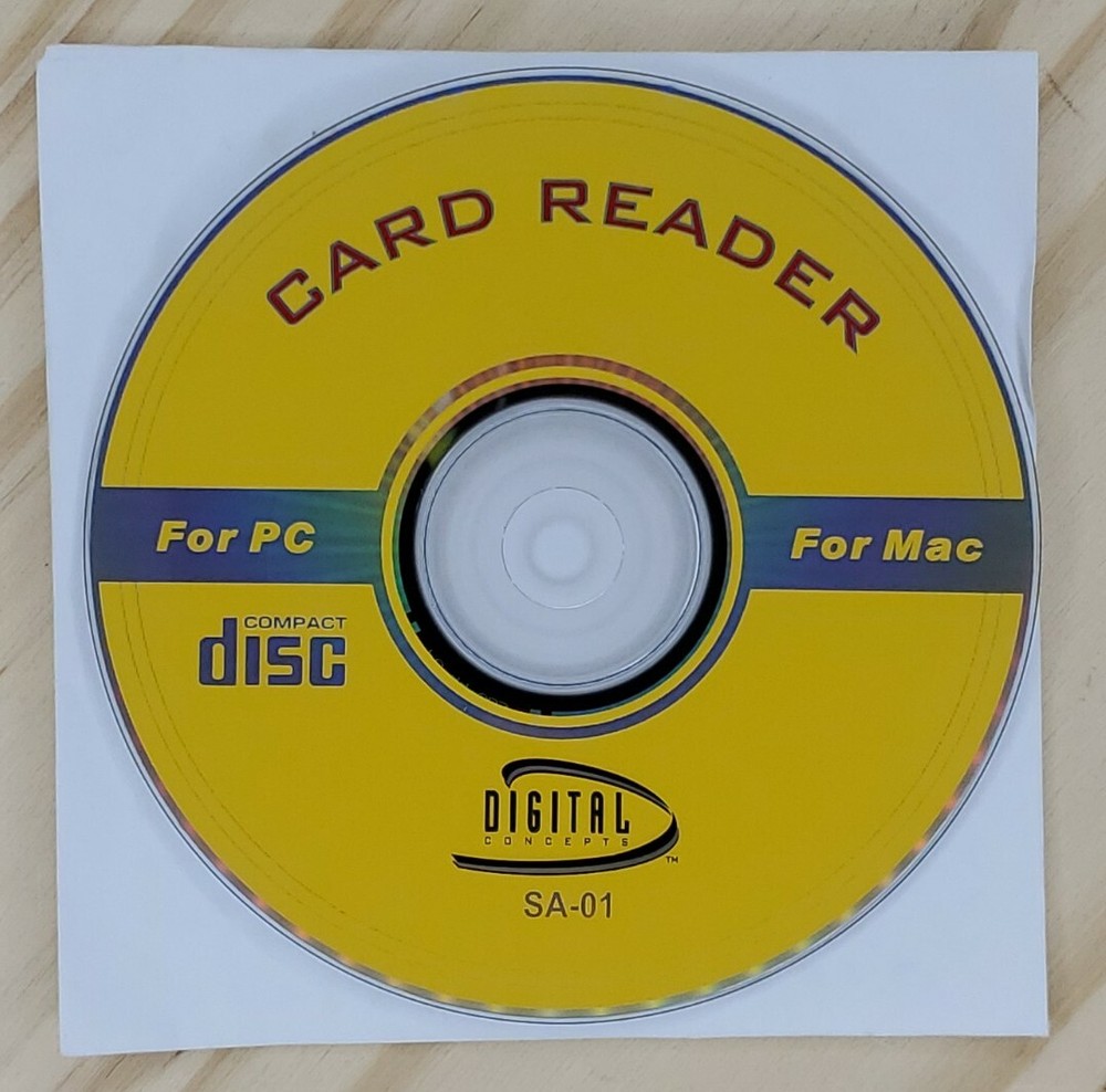 Compact Disc For Card Reader Digital Concepts SA-01 For PC or Mac