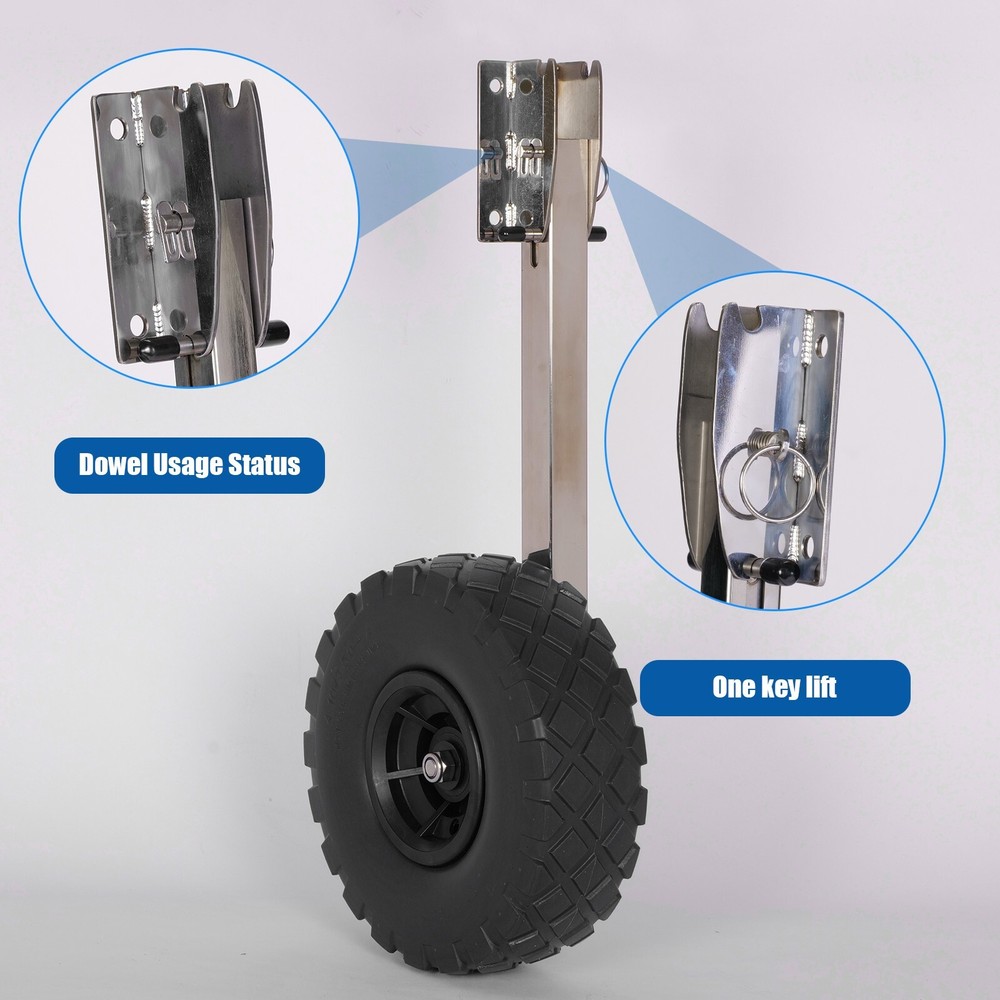 BRIS Inflatable Boat Transom Launching Wheel 10" solid wheels