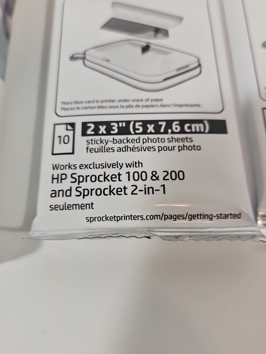 30 SHEETS HP Sprocket Zink Photo Paper 2x3" for HP Sprocket Photo Printers