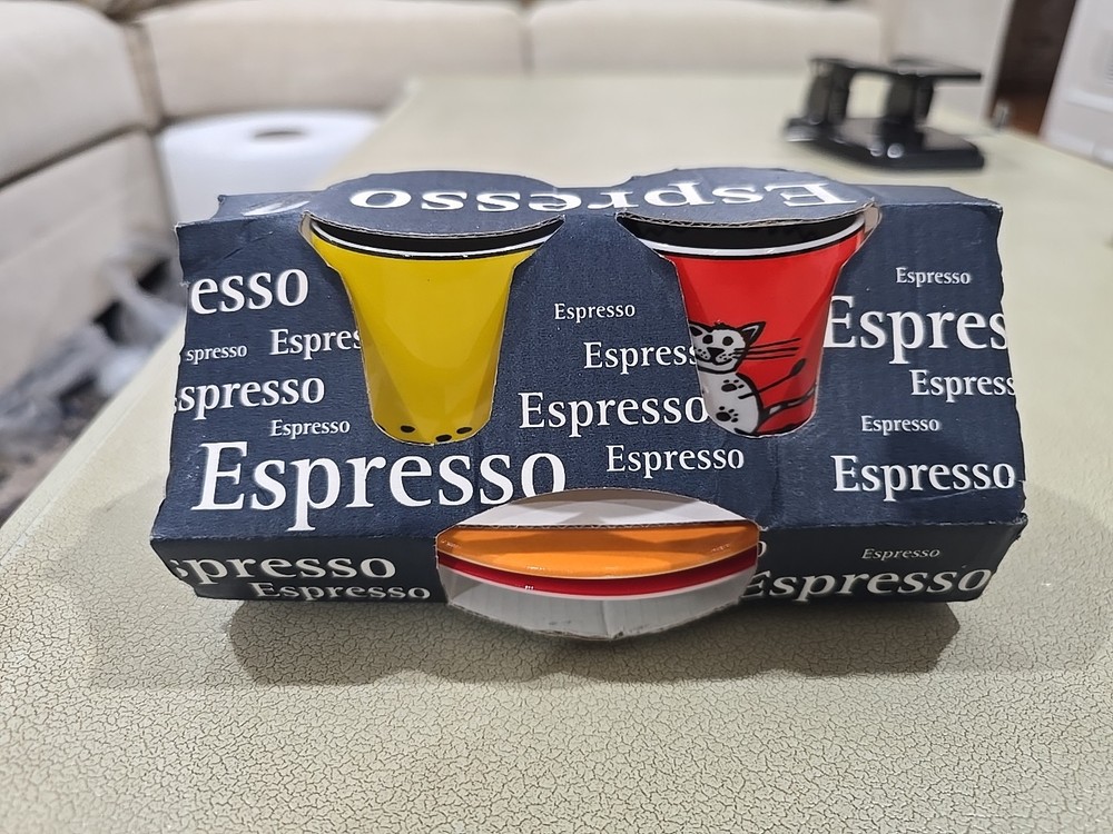 Two Espresso coffee pairs