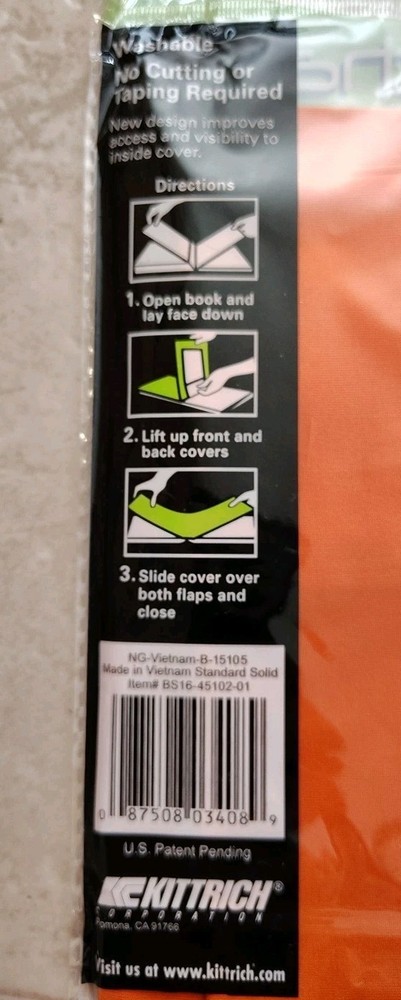 Stretchable Book Covers - Assorted 8"x10" Solid Colors - Pack of 6