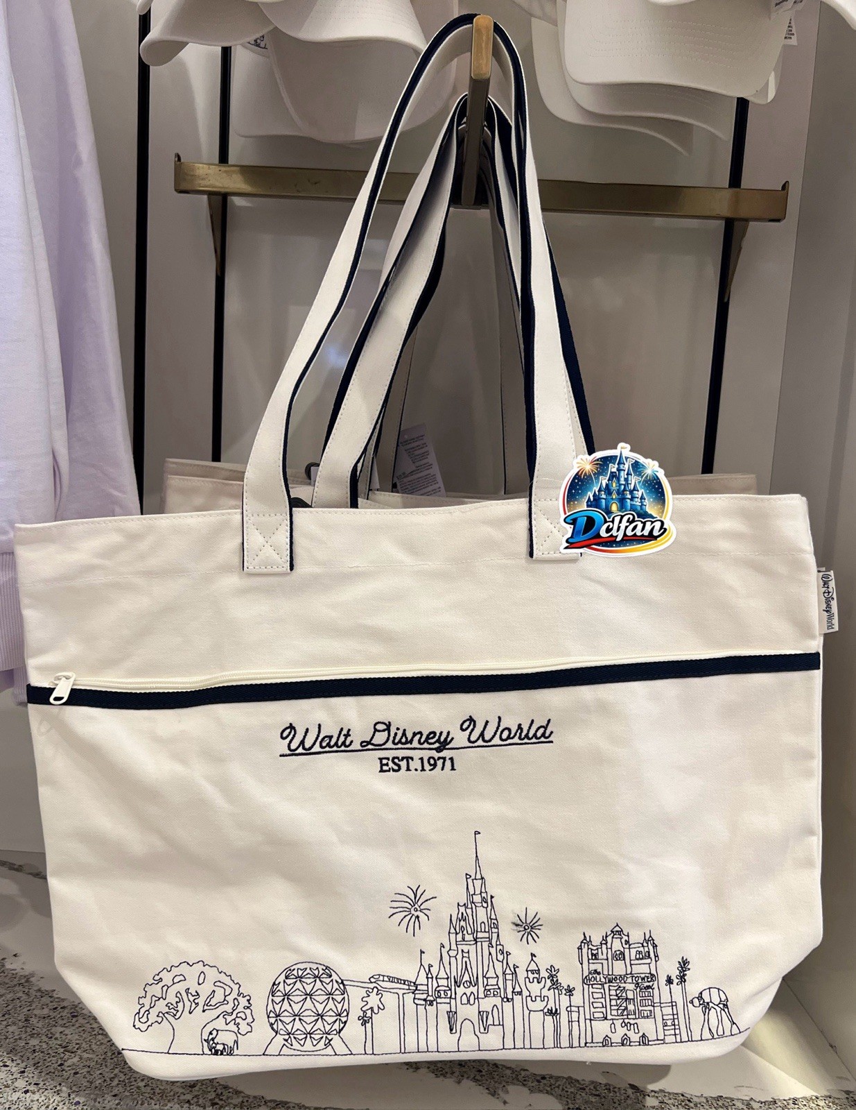Walt Disney World 2026 Four Parks Embroidered Tote Bag Purse New