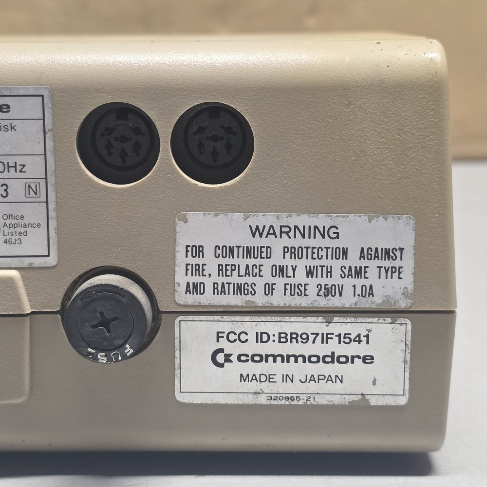 Commodore 1541 Floppy Disk Drive For Commodore 64 C64 VIC-20 Untested