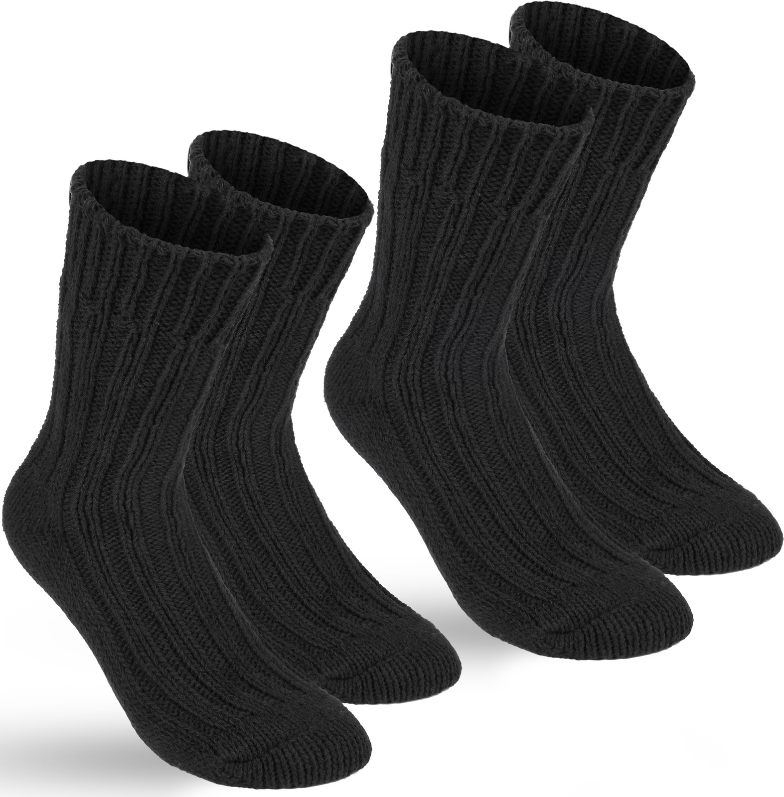 BRUBAKER 2 Pairs Unisex Alpaca Wool Socks - Thick Winter Socks for Men or Women