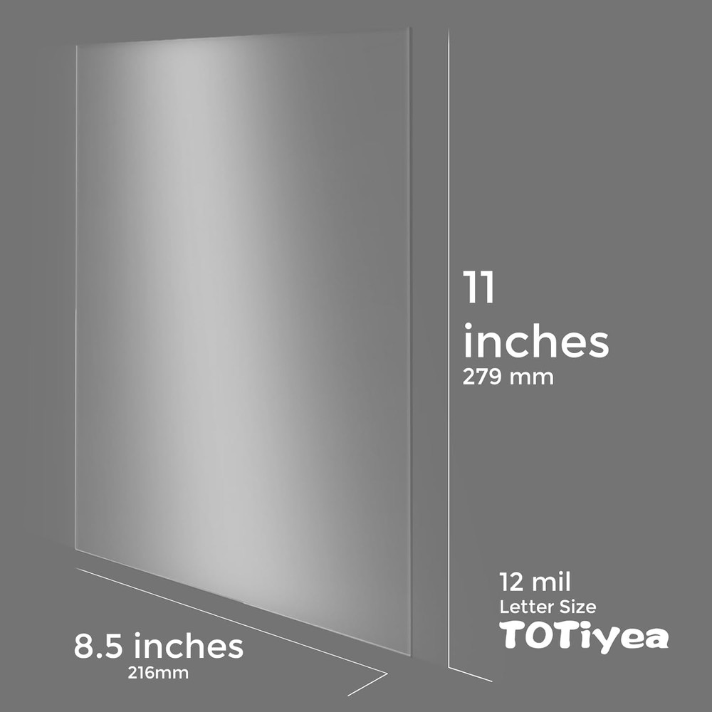 100 Pack 12 Mil PVC Binding Presentation Covers, Clear Report Covers for Binding