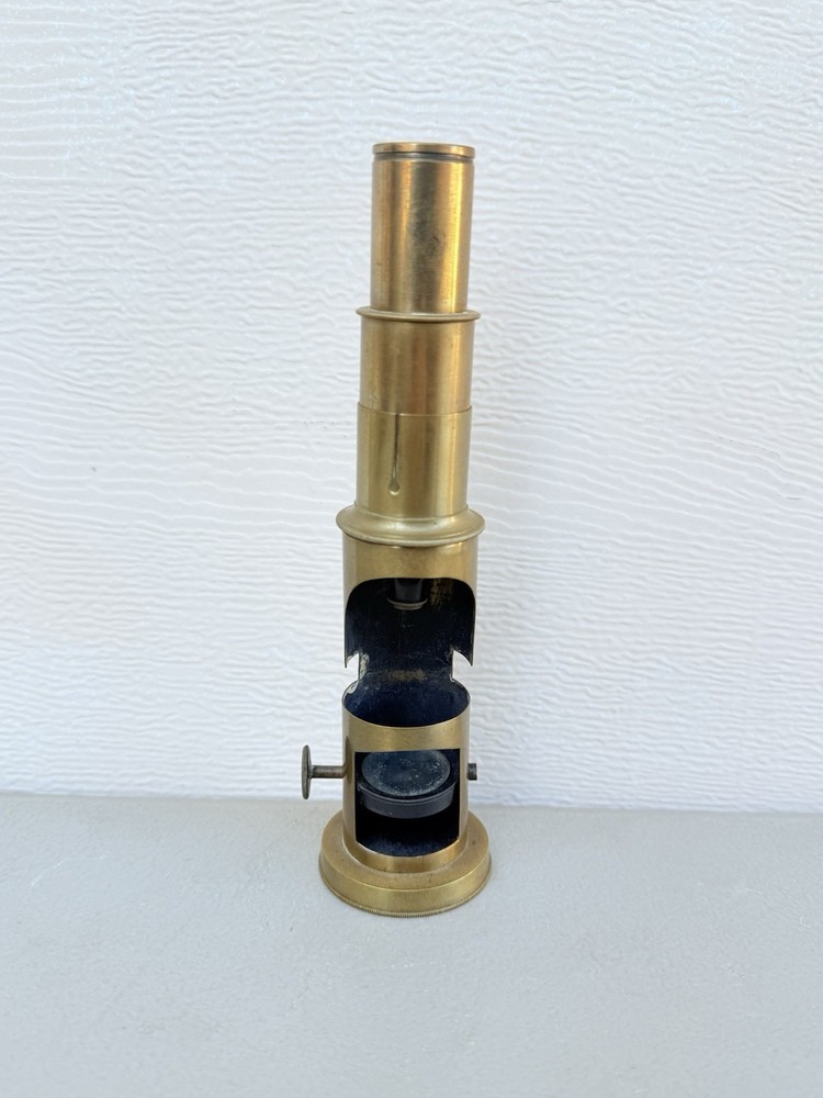 Antique Brass Field Microscope Portable small vintage