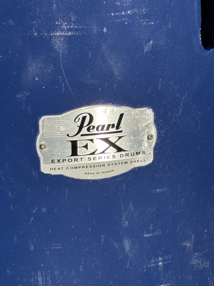 Pearl Export EX Floor Tom Drum with Black Hardware 14" Head Repainted Blue
