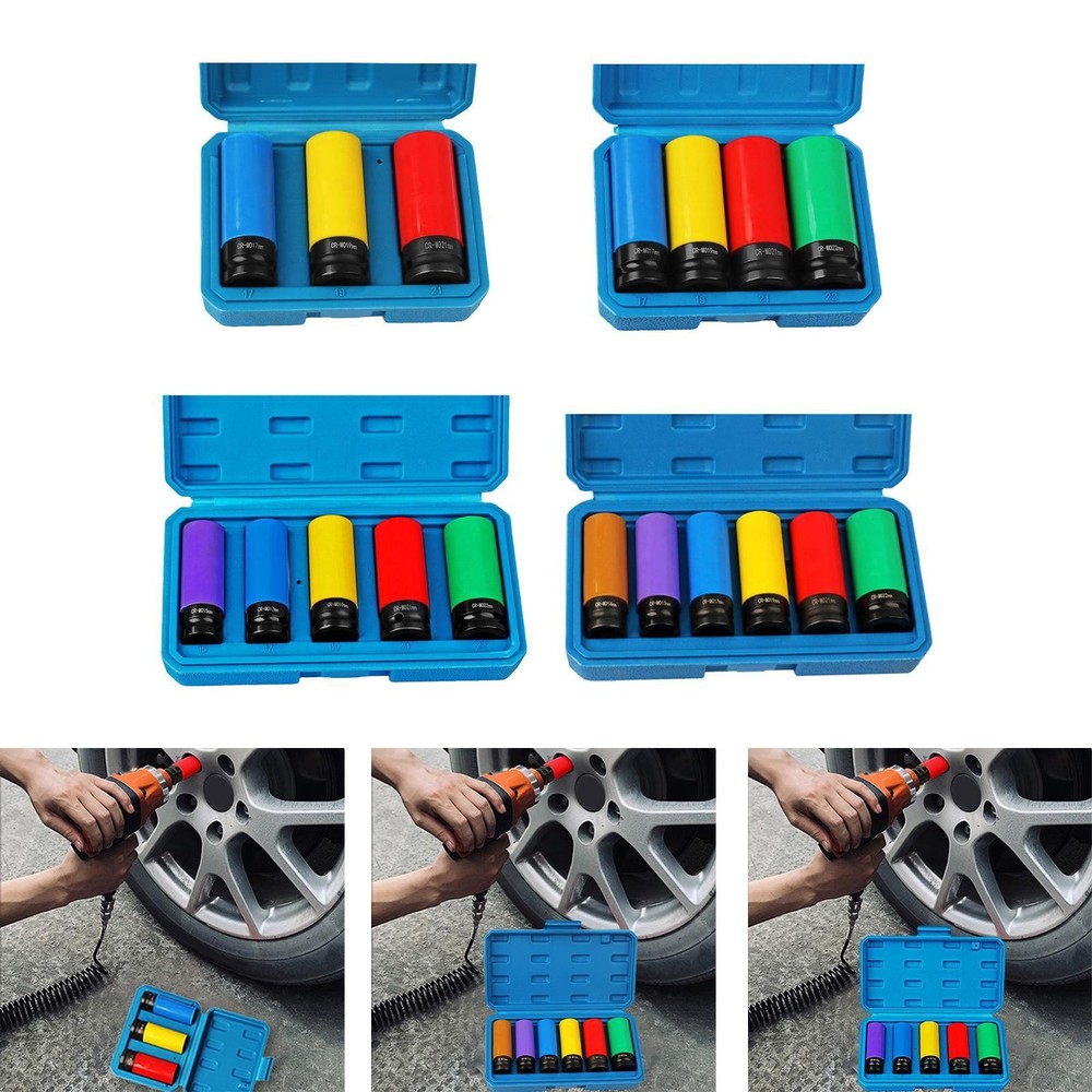 Wheel Socket Set, Fine Socket Set, Impact Wrench, 1/2" Drive Angle Wheel