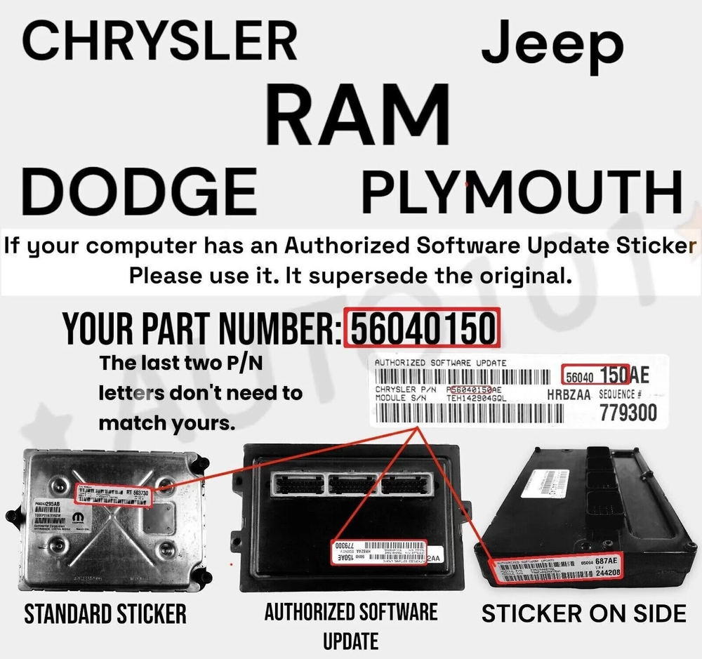 ✅ VIN Programmed 2010 Patriot / Compass 2.4L Engine Computer 68070005 PLUG&PLAY
