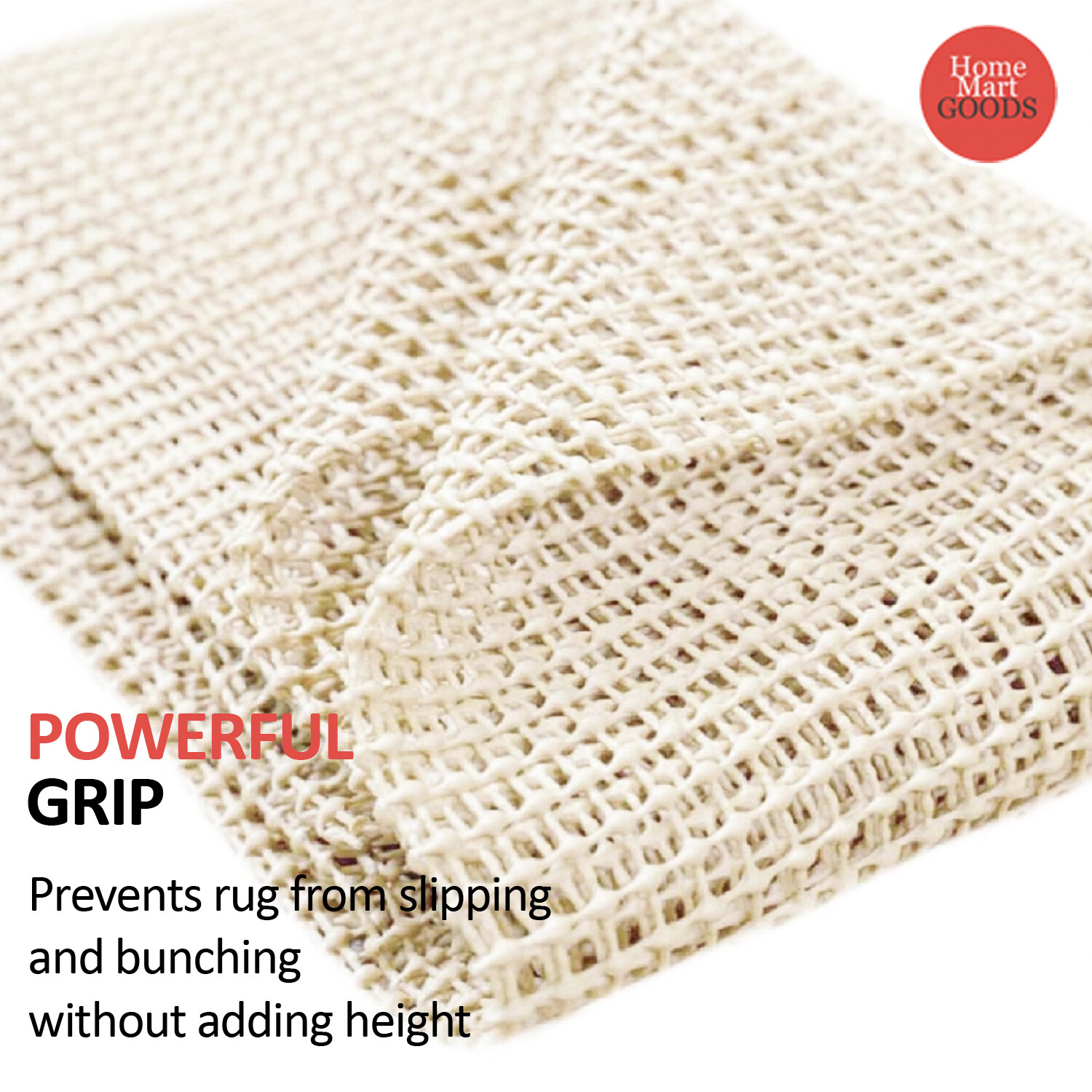 Strong Grip Non-Slip Area Rug Pad (Thickness of 0.125") No Sliding No Moving Rug
