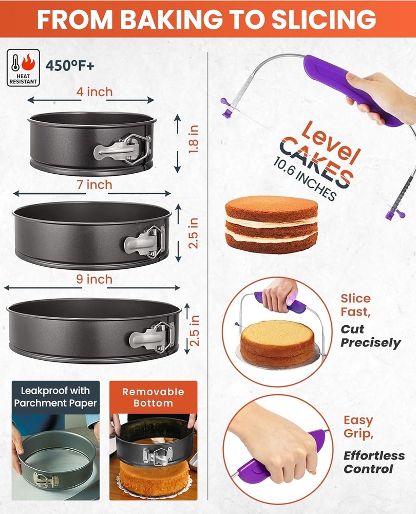 700PCs Cake Decorating Kit W/ Baking Supplies Cake Turntable Decorating