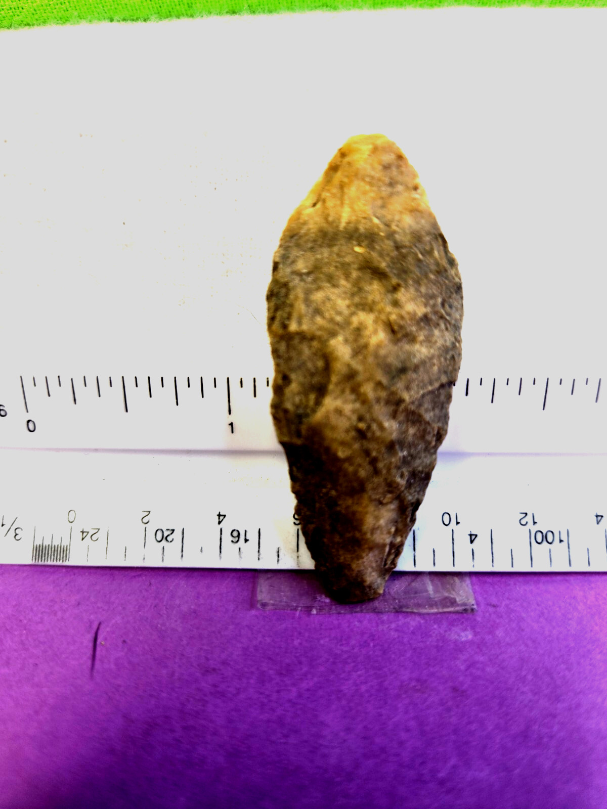 Artifact Great colored Paleo Hell Gap point from Harris co Tx.