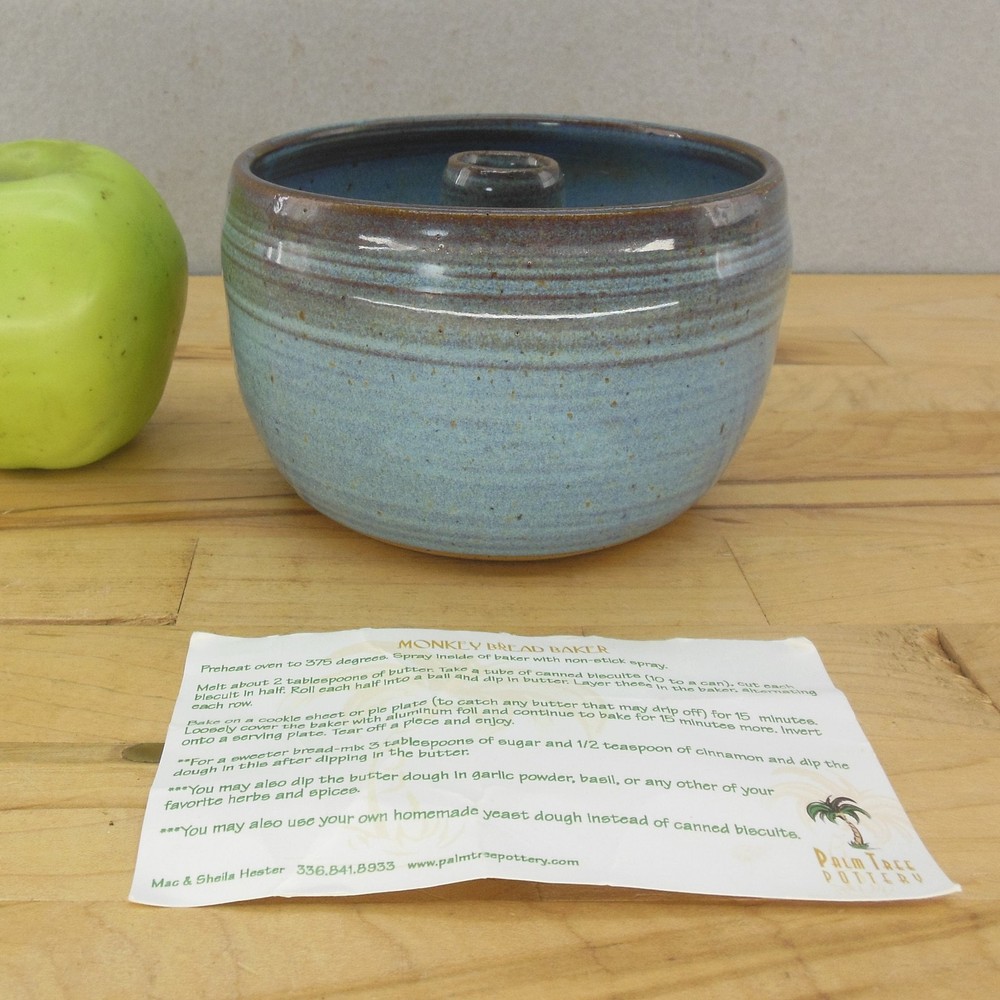 Palm Tree Pottery Hester NC Monkey Bread Maker Unused Instructions