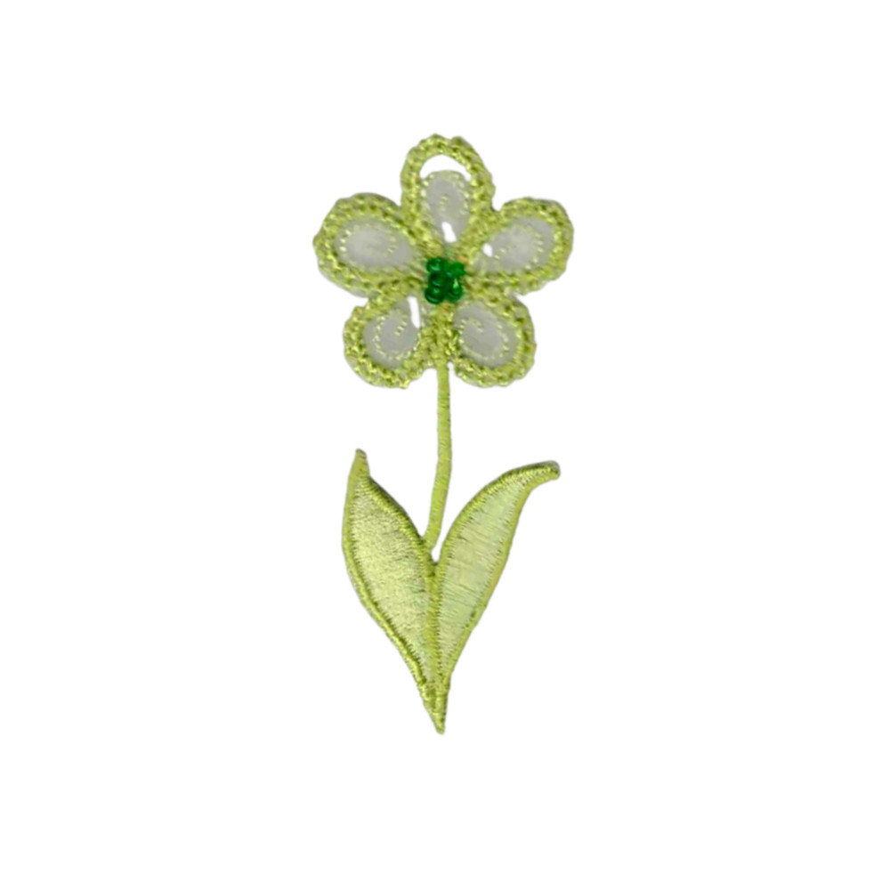 Green Flower (3-Pack) Iron on Patch