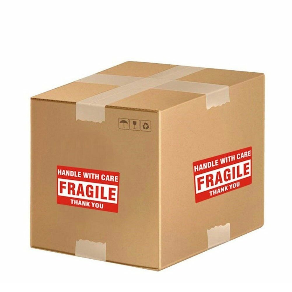 2 Rolls 2x3 Fragile Stickers Handle with Care Thank You Mailing Labels 500/Roll