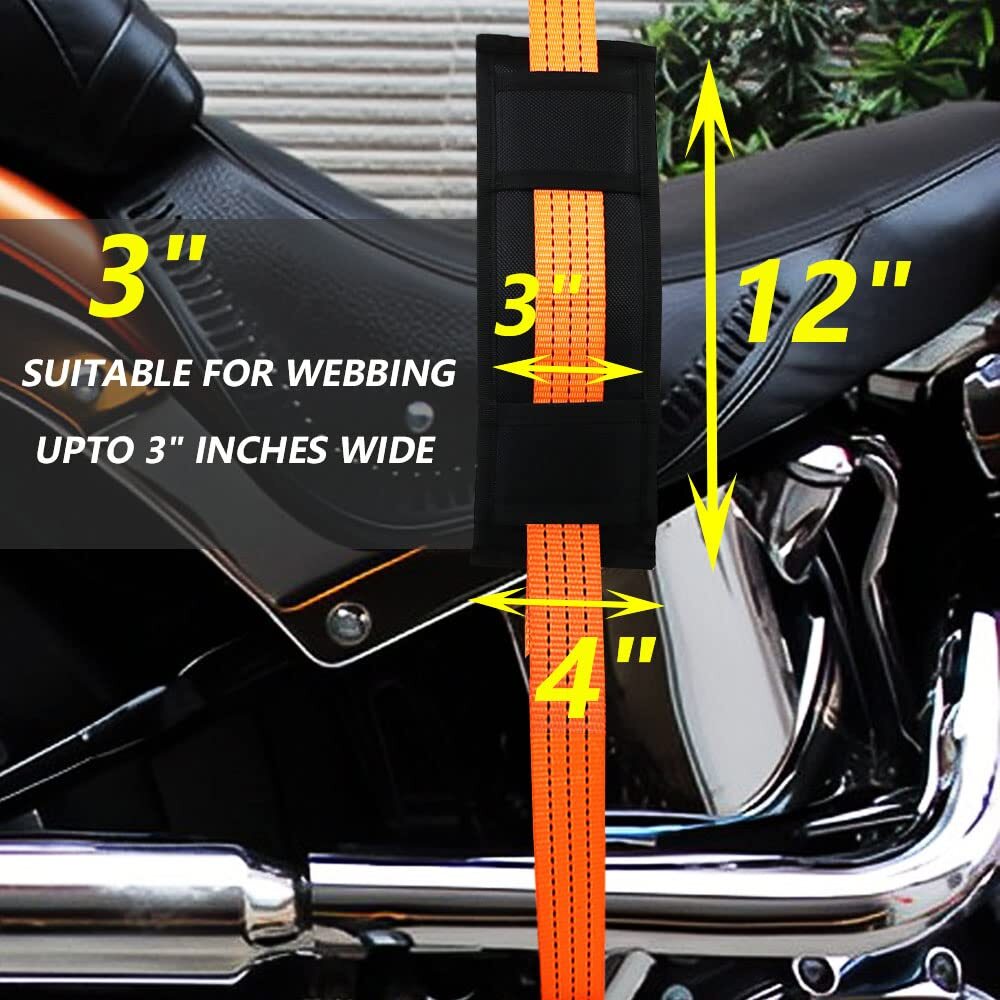 4 Pack Universal Tie Down Strap Protector Sleeve Ratchet Strap Protector Slee...