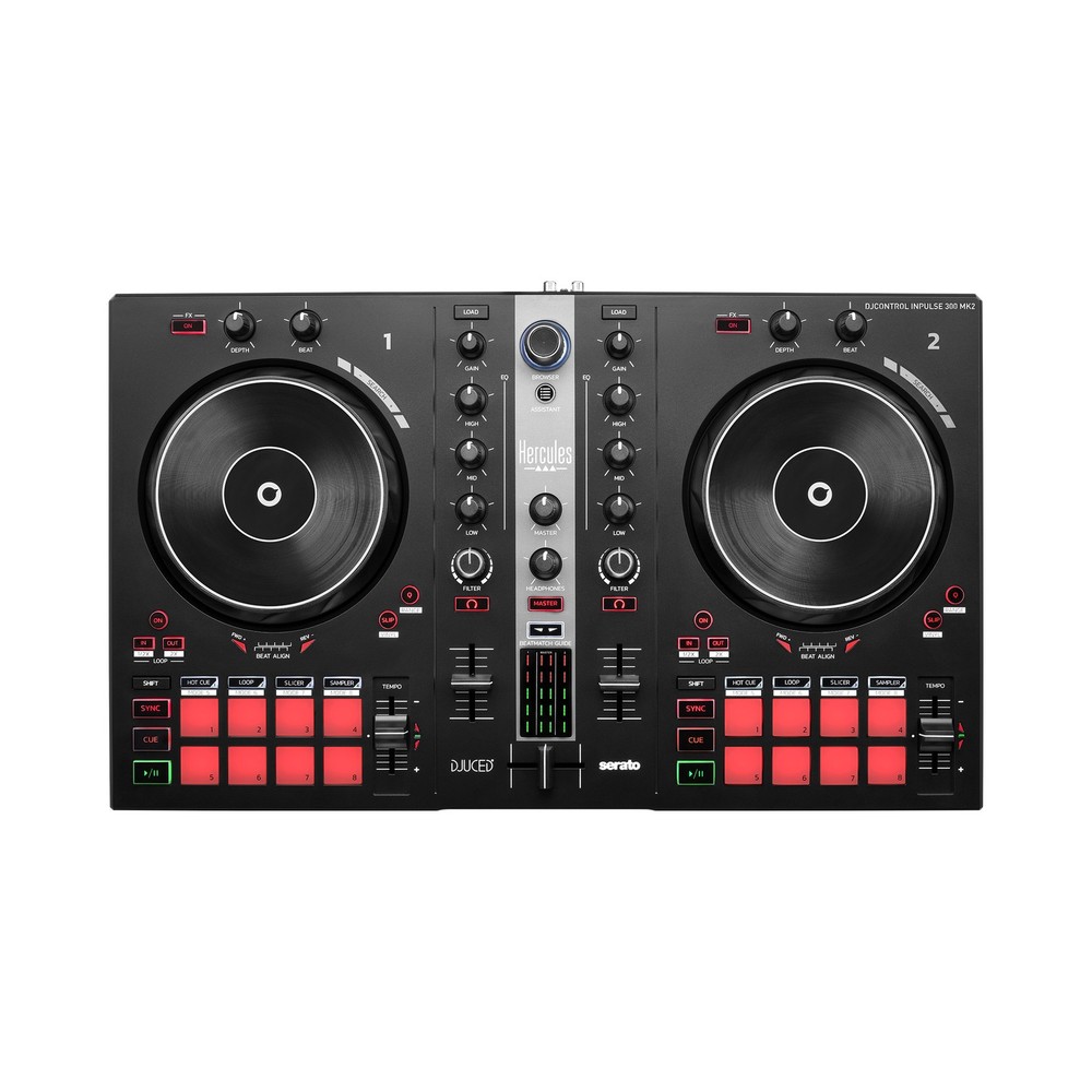 Hercules DJControl Inpulse 300 MK2 – USB DJ controller – 2 decks with 16 pads