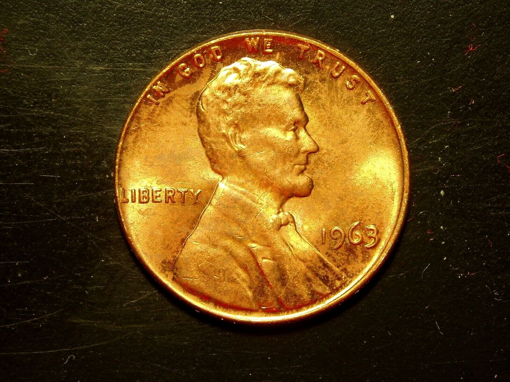 1963 ONE AU LINCOLN MEMORIAL CENT #5