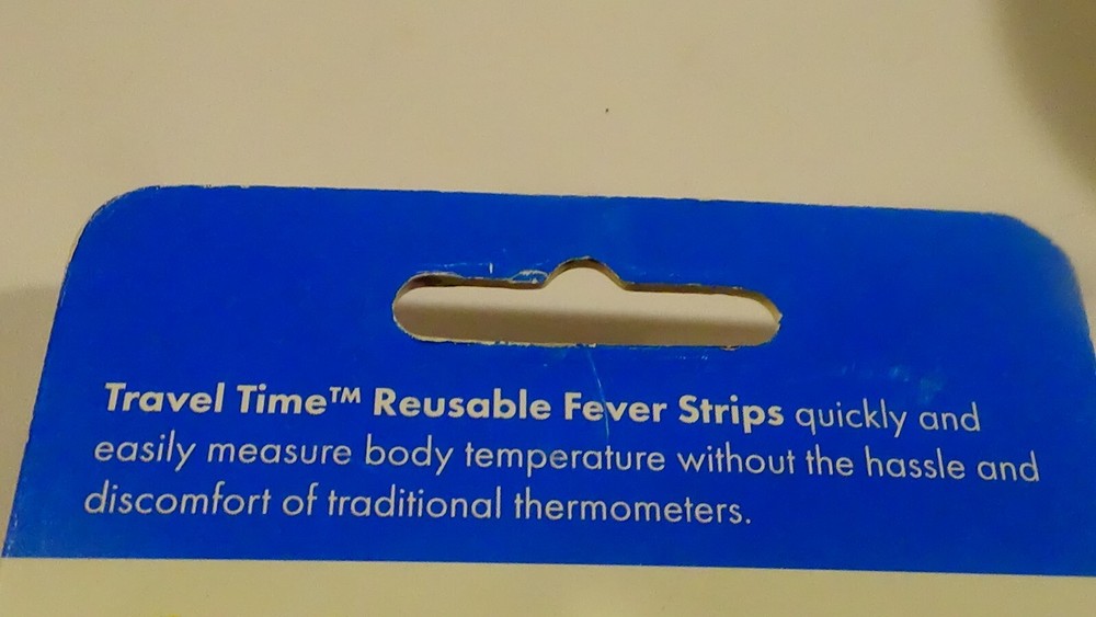 Travel Time Reusable Forehead Thermometer Strips NIB, 10 Pack