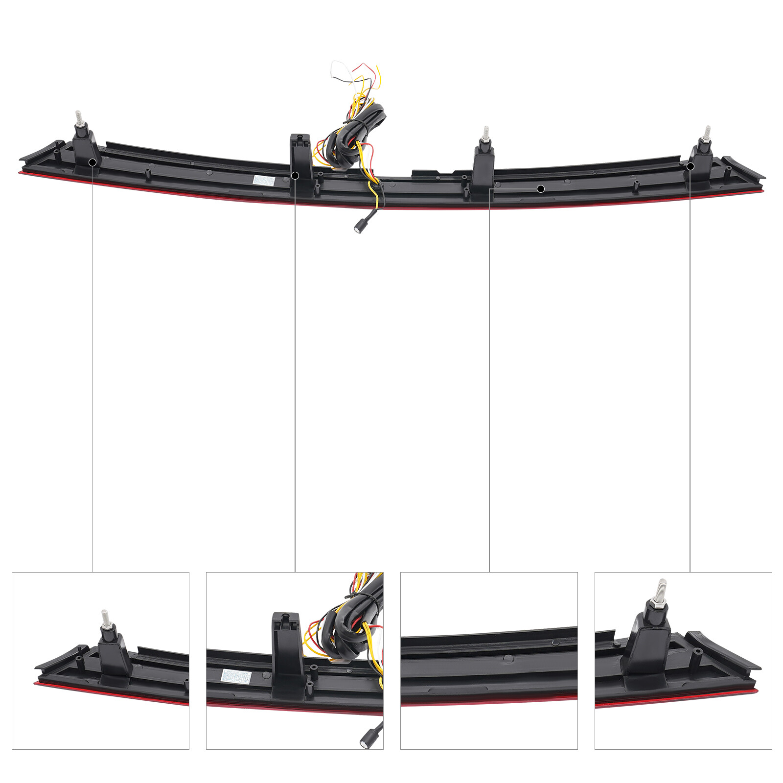 For 2019-2021 Kia K3 Forte Red LED Rear Trunk Brake Light Bar Strip Tail Lamp