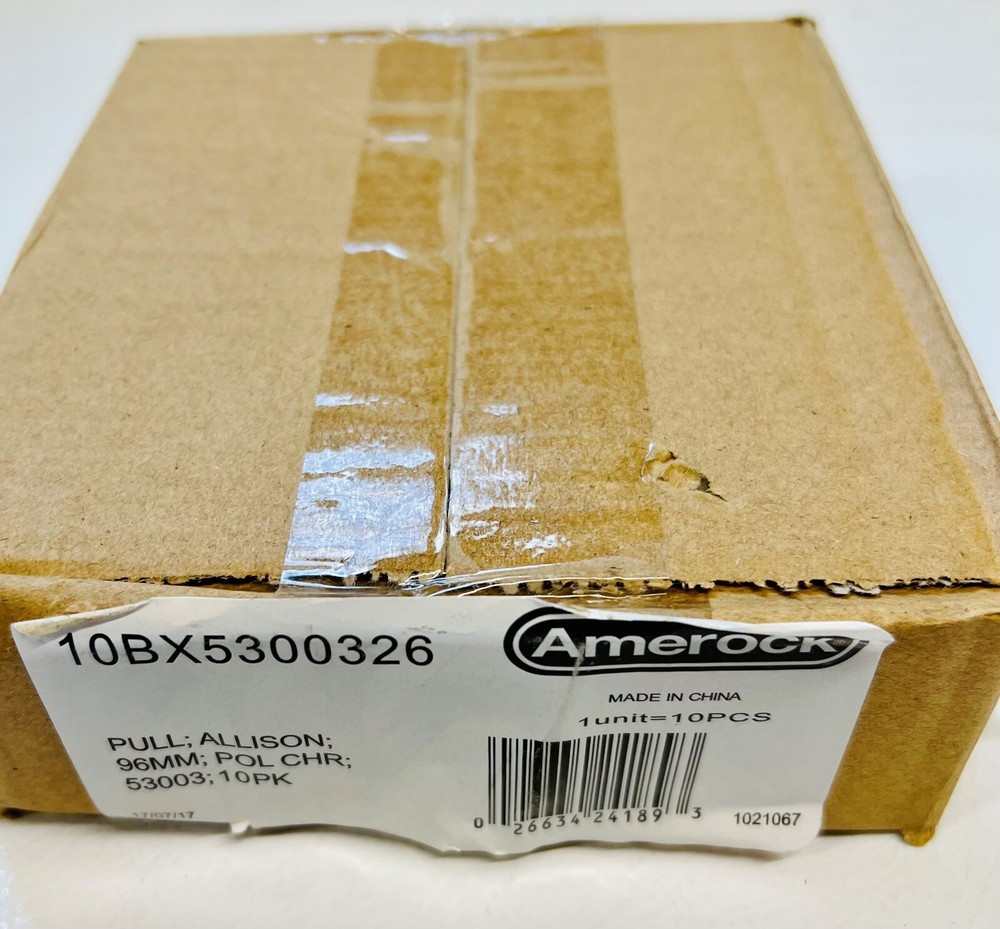 Amerock Vaile Collection Pull Polished Chrome 3-3/4 in. Cabinet Handle - 10 Pack