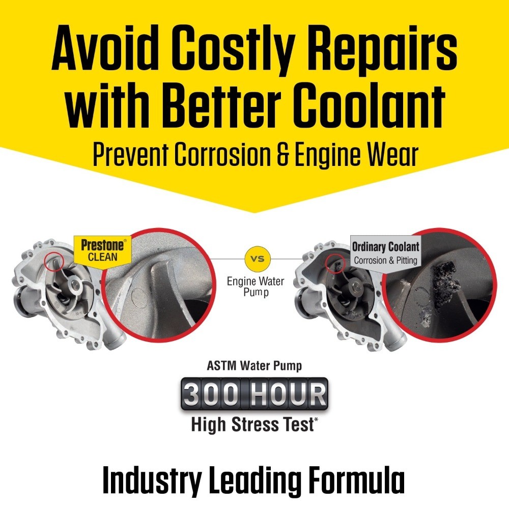 (2 pack) Prestone Extended Life Prediluted Antifreeze/Coolant, Universal Use