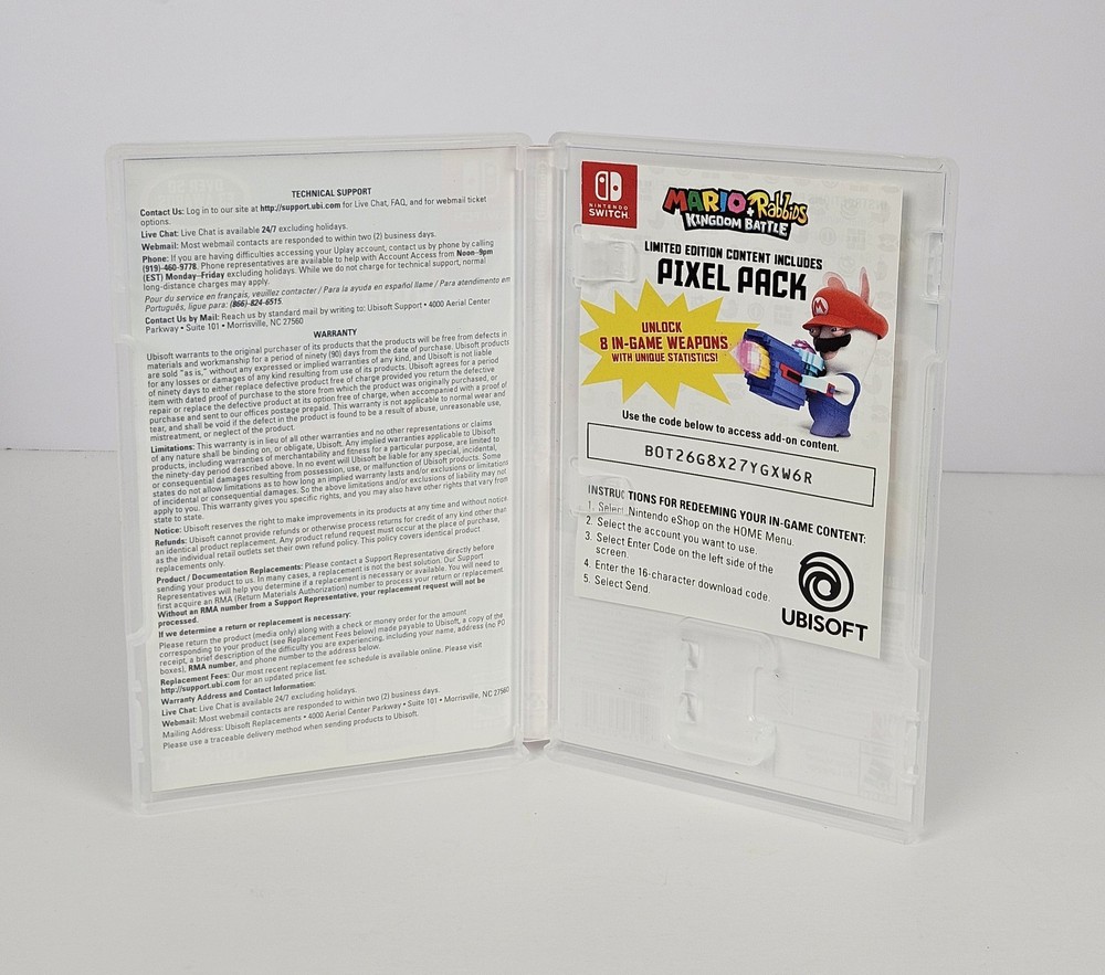 Authentic Replacement (CASE ONLY) for MARIO RABBIDS KINGDOM BATTLE - Switch Box