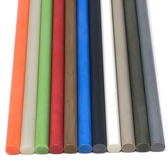 Colored G10 Solid Round Rod- 1/4" Diameter