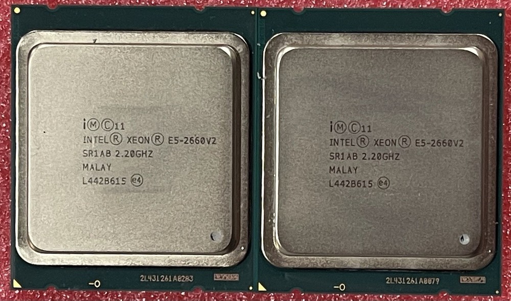 Matched Intel Xeon E5-2660 v2 10C 2.2GHz SR1AB 25MB LGA2011 CPU Pair Tested