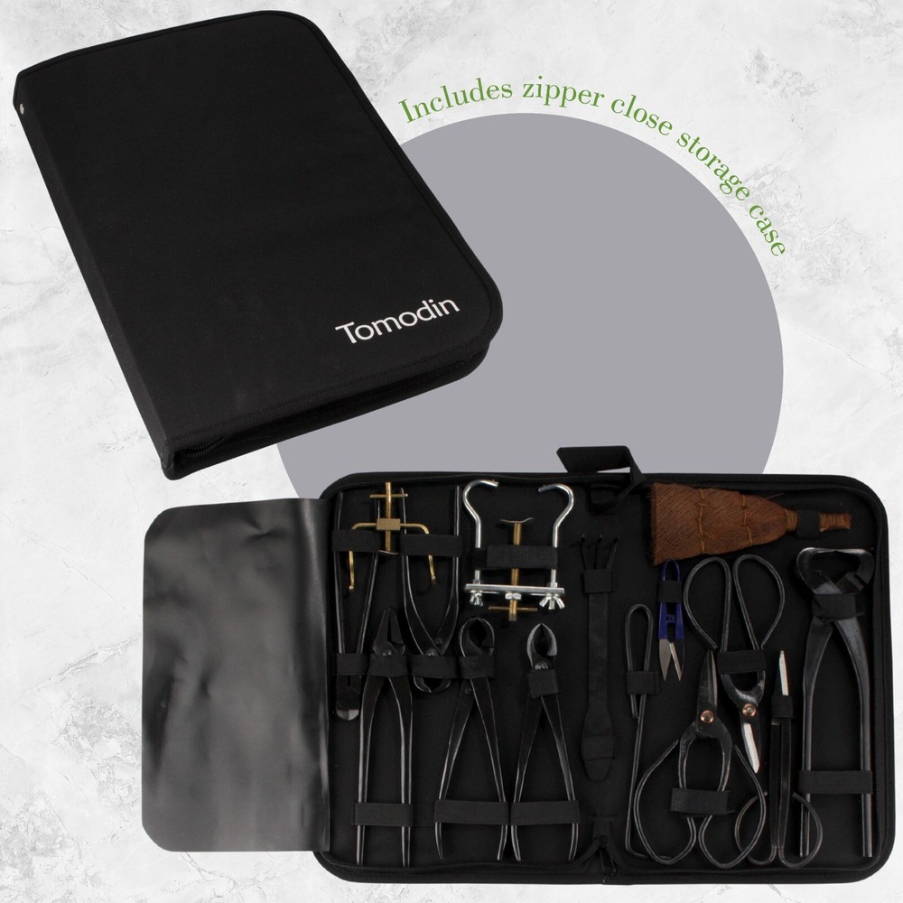BambooMN Bonsai Kit 15pc Master Tool Set