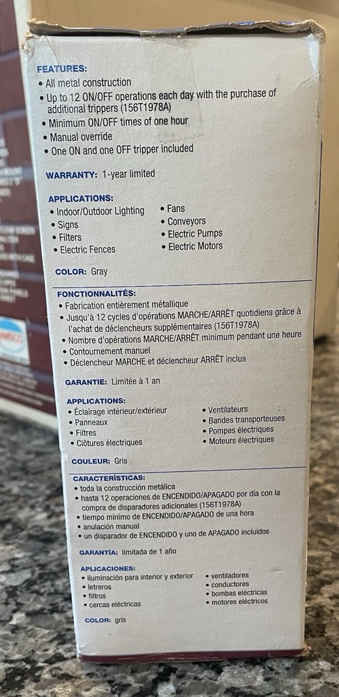 NEW - Intermatic 24-Hour Mechanical Time Switch
