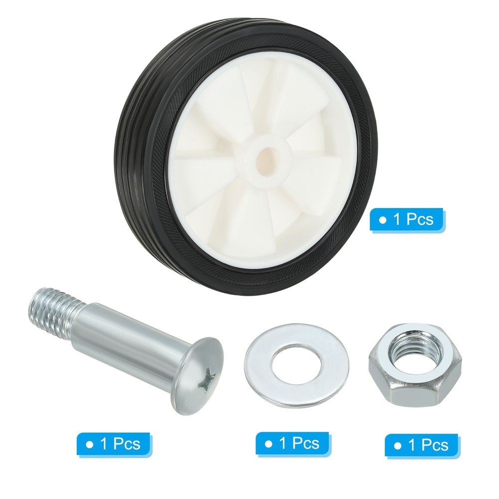 5" Universal Air Compressor Wheel with 0.5" Hole, White