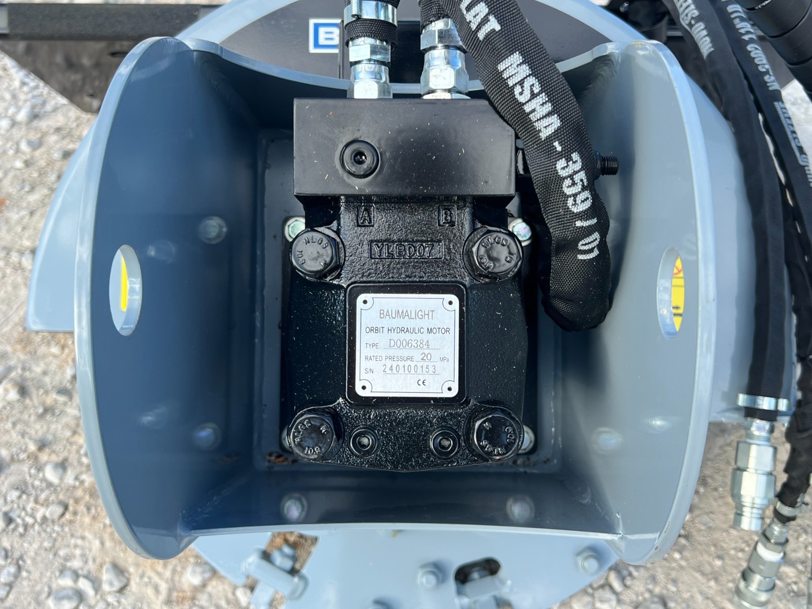 Baumalight S18 Stump Grinder Attachment Fits Low Flow Skid Steer Quick Attach