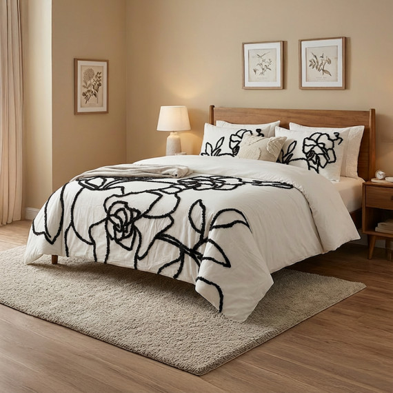 Emryn House 100% Cotton Floral Chenille Bedspread Set