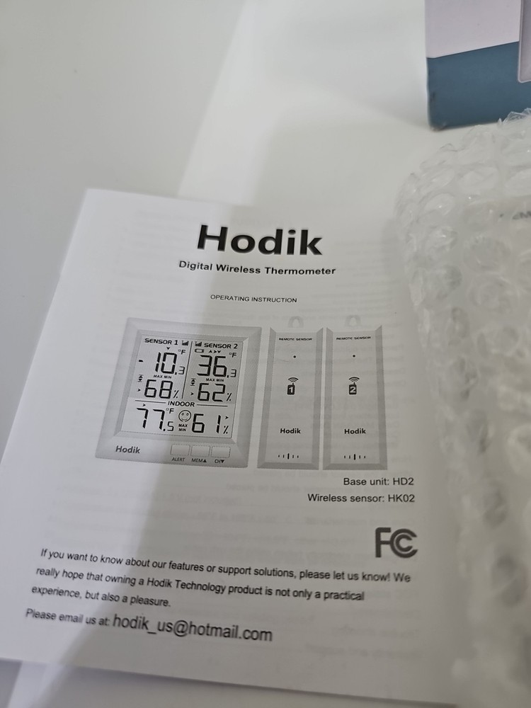 Hodik Digital Wireless Thermometer USB & Battery Powered HD2