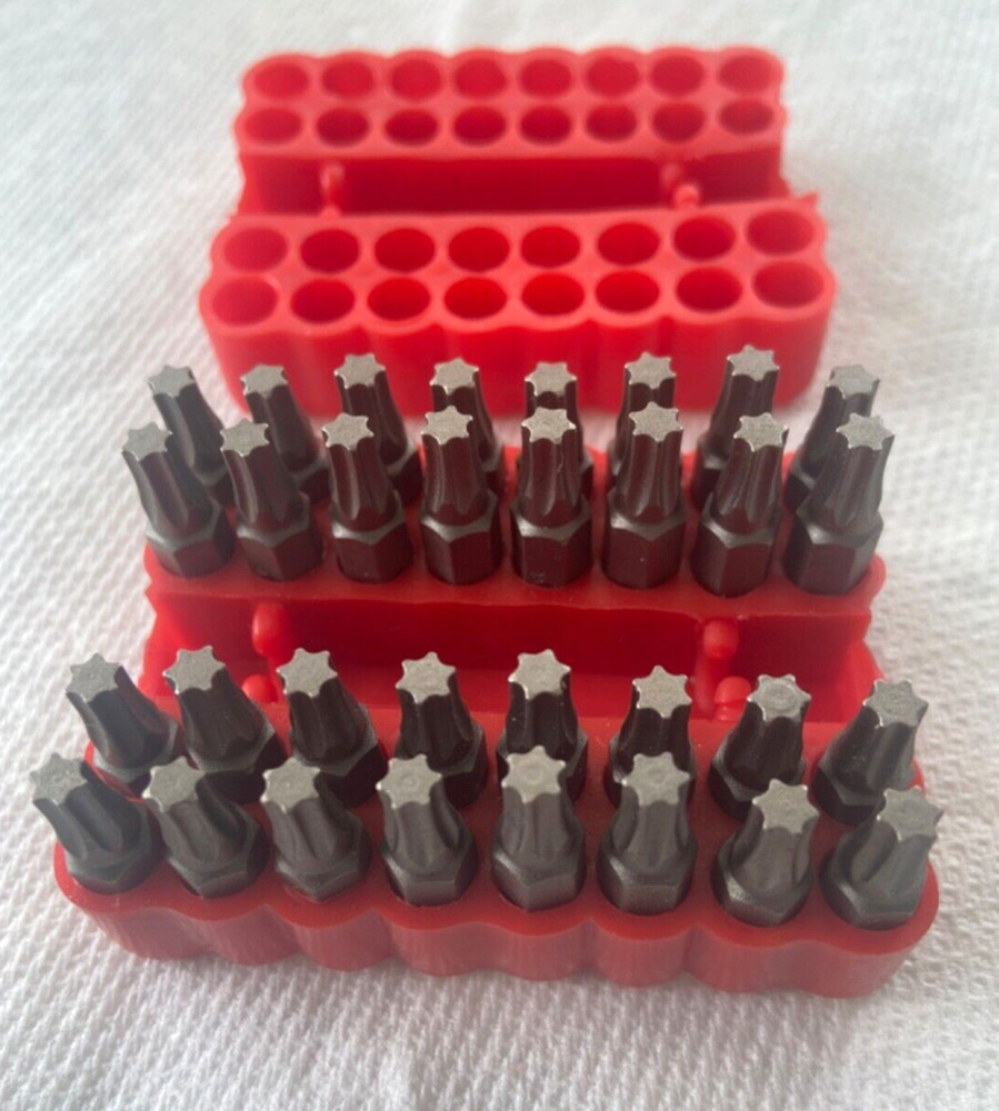 Enkay Tools No 3030 Including 32 PCS T15 Screw Bits Red Plastic